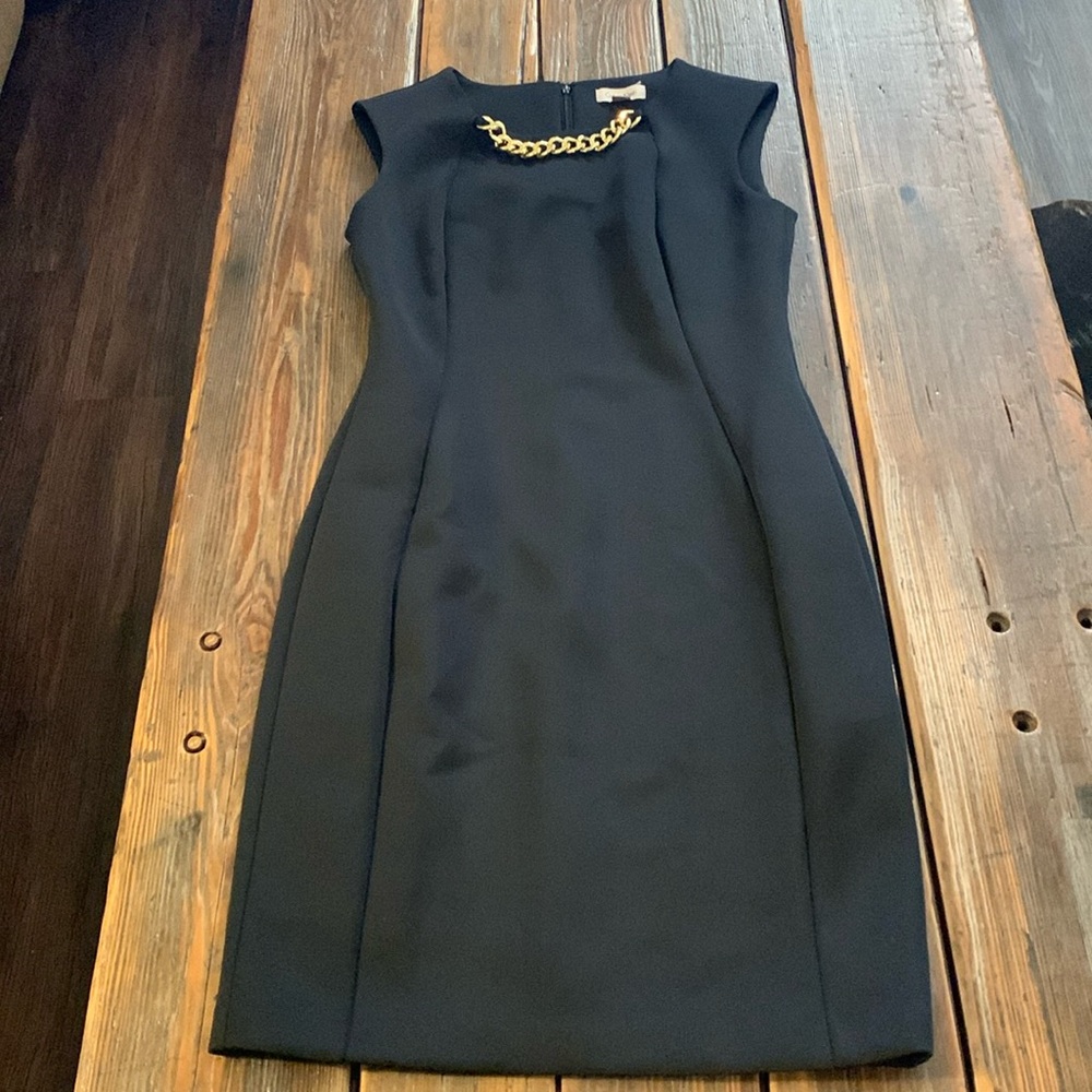 Black and gold dress
